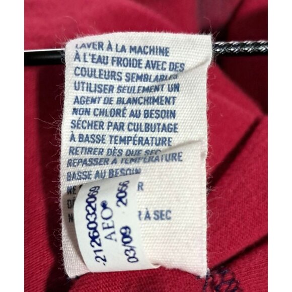 American Eagle Outfitters Red AE-7 Graphic Tee Shirt Size L/G Cotton - Picture 7 of 7